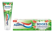 Aquafresh Зубная паста Освежающий арбуз, огурец и мята Senses 75мл