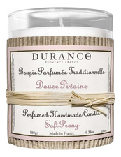 Durance Ароматическая свеча Perfumed Handmade Candle Soft Peony 180г (нежный пион)