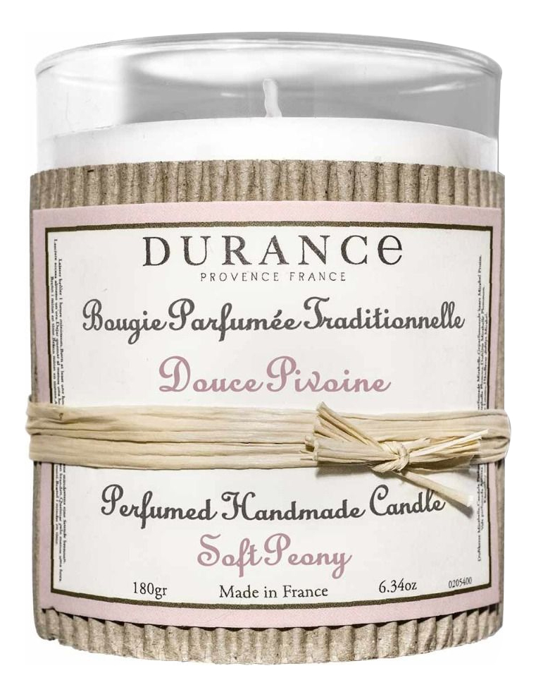 Ароматическая свеча Perfumed Handmade Candle Soft Peony 180г (нежный пион) свеча durance ароматическая свеча нежный пион soft peony