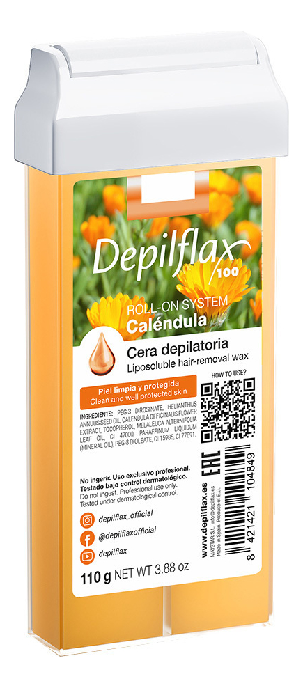 

Воск в картридже Календула Calendula Liposoluble Hair Removal Wax 110г (плотный)