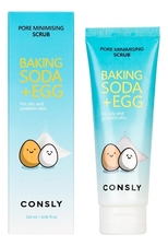Consly Скраб для лица с содой и яичным белком Baking Soda & Egg Pore Minimising Scrub 120мл
