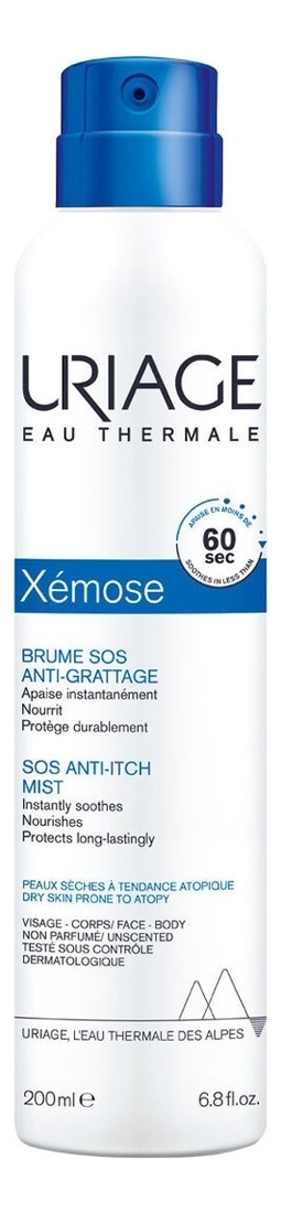 Купить Успокаивающая дымка-спрей для лица Xemose Brume SOS Anti-Grattage 200мл, Uriage