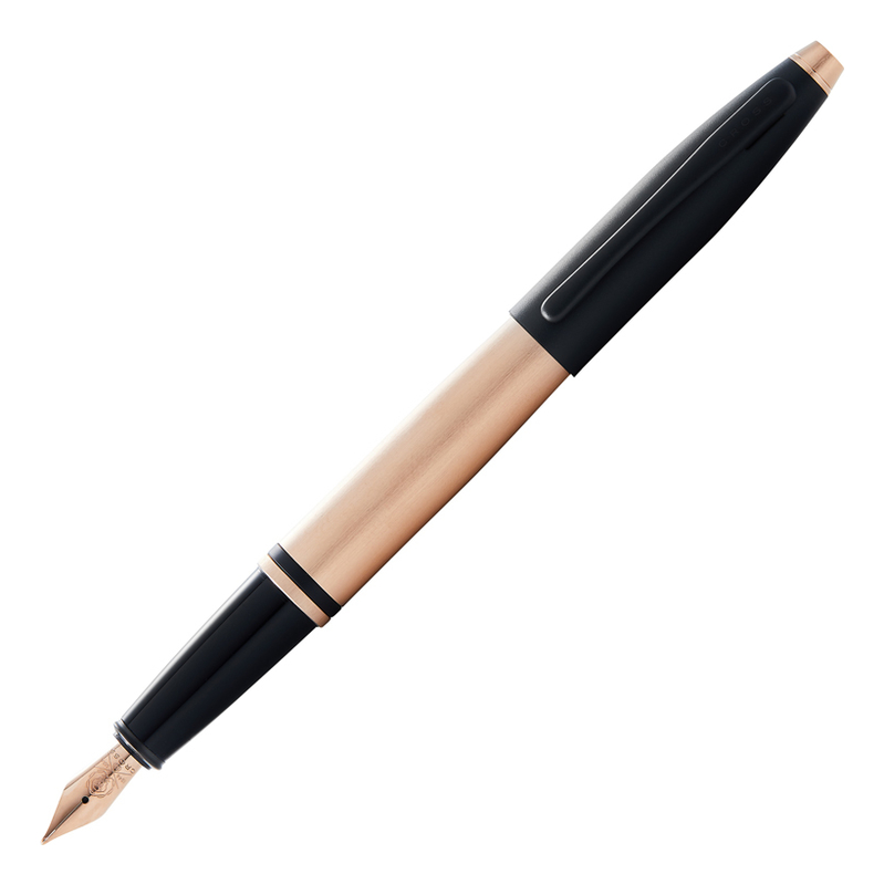 

Перьевая ручка Calais Brushed Rose Gold Plate And Black Lacquer AT0116-27MF