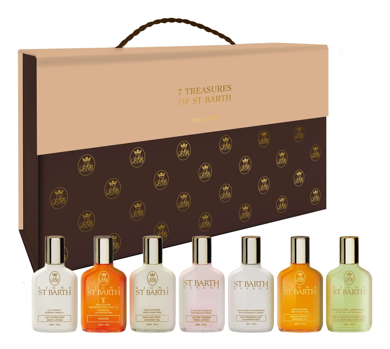

Набор для лица и тела 7 Сокровищ Limited Edition 7*25мл (молочко + тоник + масло авокадо + кокосовое масло + гель алоэ вера с мятой + лосьон)