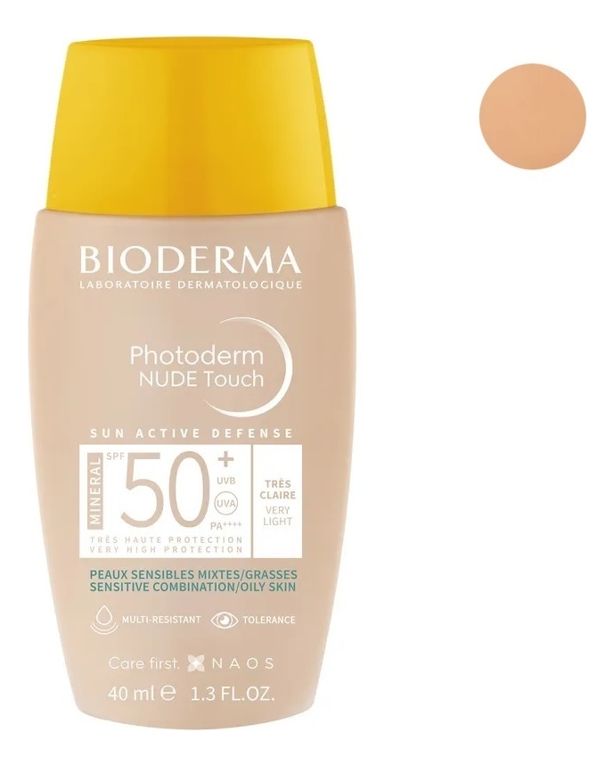 

Солнцезащитный флюид с тонирующим эффектом Photoderm Nude Touch SPF50+ 40мл: Светлый, Солнцезащитный флюид с тонирующим эффектом Photoderm Nude Touch SPF50+ 40мл