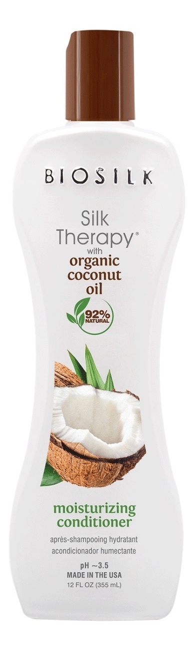 

Увлажняющий кондиционер для волос BioSilk Organic Coconut Moistrurizing Conditioner: Кондиционер 355мл, Увлажняющий кондиционер для волос BioSilk Organic Coconut Moistrurizing Conditioner