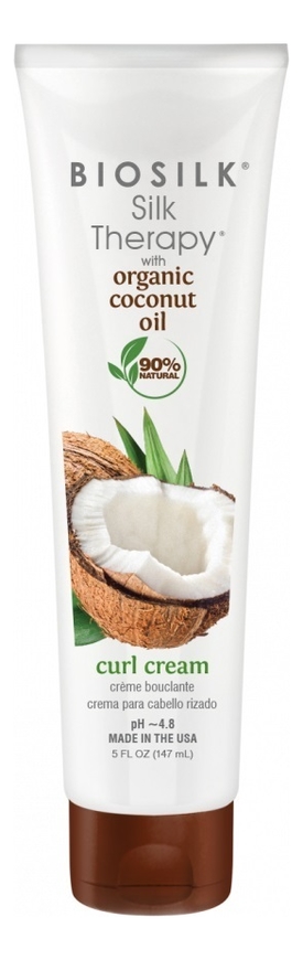 Купить Крем для волос с кокосовым маслом BioSilk Organic Coconut Curl Cream 147мл, CHI