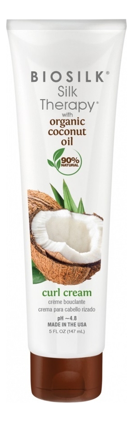 

Крем для волос с кокосовым маслом BioSilk Organic Coconut Curl Cream 147мл