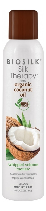 Мусс для объема с кокосовым маслом BioSilk Organic Coconut Whipped Volume Mousse 237мл