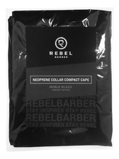Rebel Barber Пеньюар с неопреновым воротником Noble Black Сompact Edition