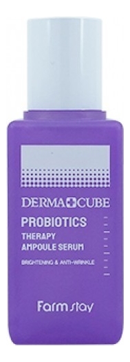 Увлажняющая сыворотка для лица с пробиотиками Derma Cube Probiotics Therapy Ampoule Serum 80мл осветляющая антивозрастная эмульсия для лица с пробиотиками derma cube probiotics therapy emulsion 200мл