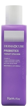 Осветляющая антивозрастная эмульсия для лица с пробиотиками Derma Cube Probiotics Therapy Emulsion 200мл