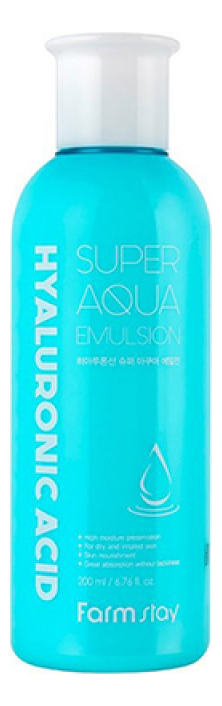 

Увлажняющая эмульсия для лица с гиалуроновой кислотой Hyaluronic Acid Super Aqua Emulsion 200мл