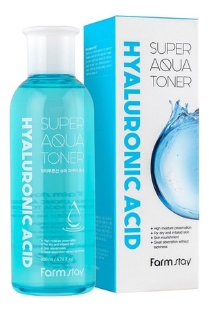 Farm Stay Увлажняющий тонер для лица с гиалуроновой кислотой Hyaluronic Acid Super Aqua Toner 200мл