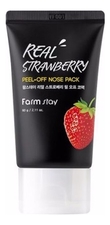 Farm Stay Очищающая маска-пленка для носа с экстрактом клубники Real Strawberry Peel-Off Nose Pack 60мл