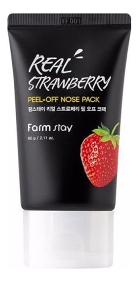 

Очищающая маска-пленка для носа с экстрактом клубники Real Strawberry Peel-Off Nose Pack 60мл