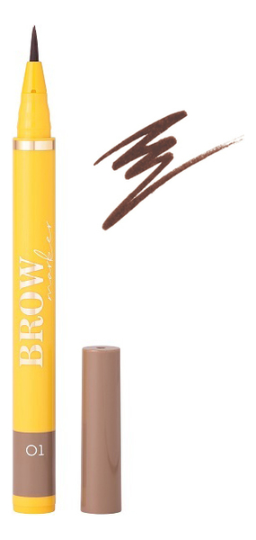 

Фломастер для бровей Fleur Du Soleil Brow Marker 0,7мл: No 1, Фломастер для бровей Fleur Du Soleil Brow Marker 0,7мл