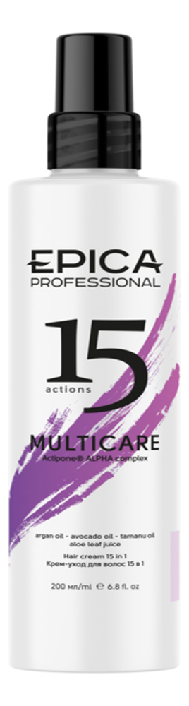 Купить Несмываемый крем-уход для волос 15 в 1 с комплексом Actipone Alpha Multi Care 200мл, Epica Professional