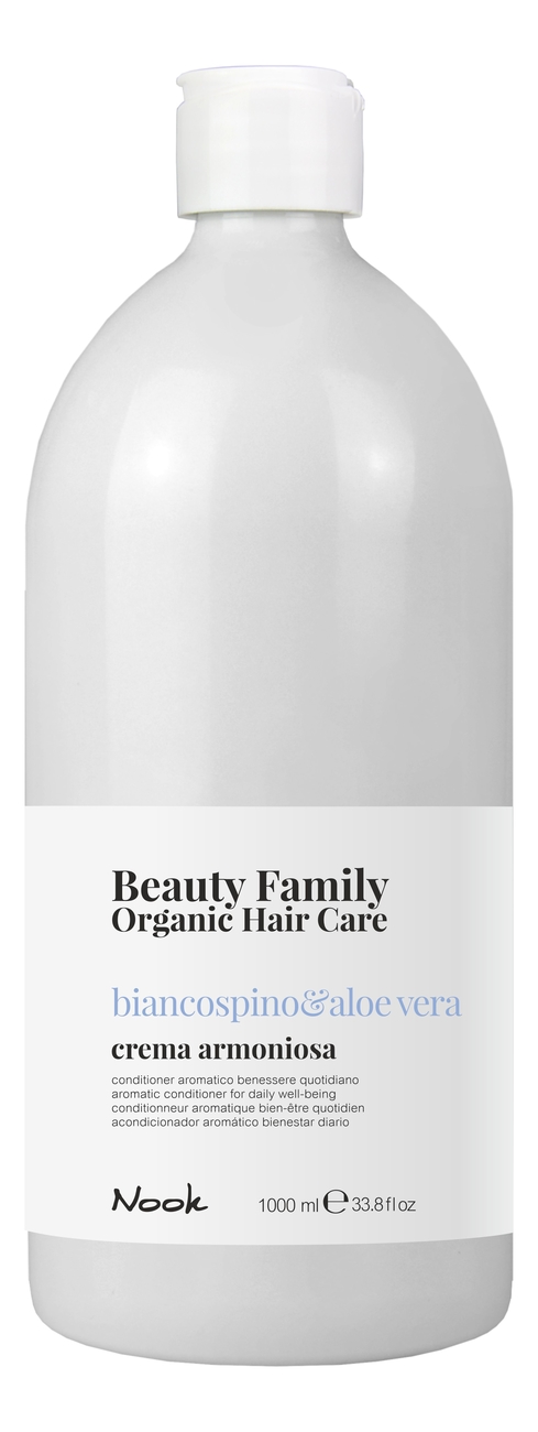 Крем-кондиционер для ежедневного ухода за волосами Beauty Family Crema Armoniosa Biancospino & Aloe Vera: Крем-кондиционер 1000мл