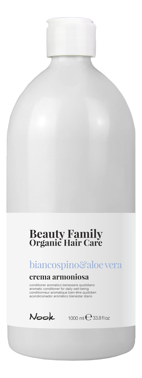 

Крем-кондиционер для ежедневного ухода за волосами Beauty Family Crema Armoniosa Biancospino & Aloe Vera: Крем-кондиционер 1000мл, Крем-кондиционер для ежедневного ухода за волосами Beauty Family Crema Armoniosa Biancospino & Aloe Vera