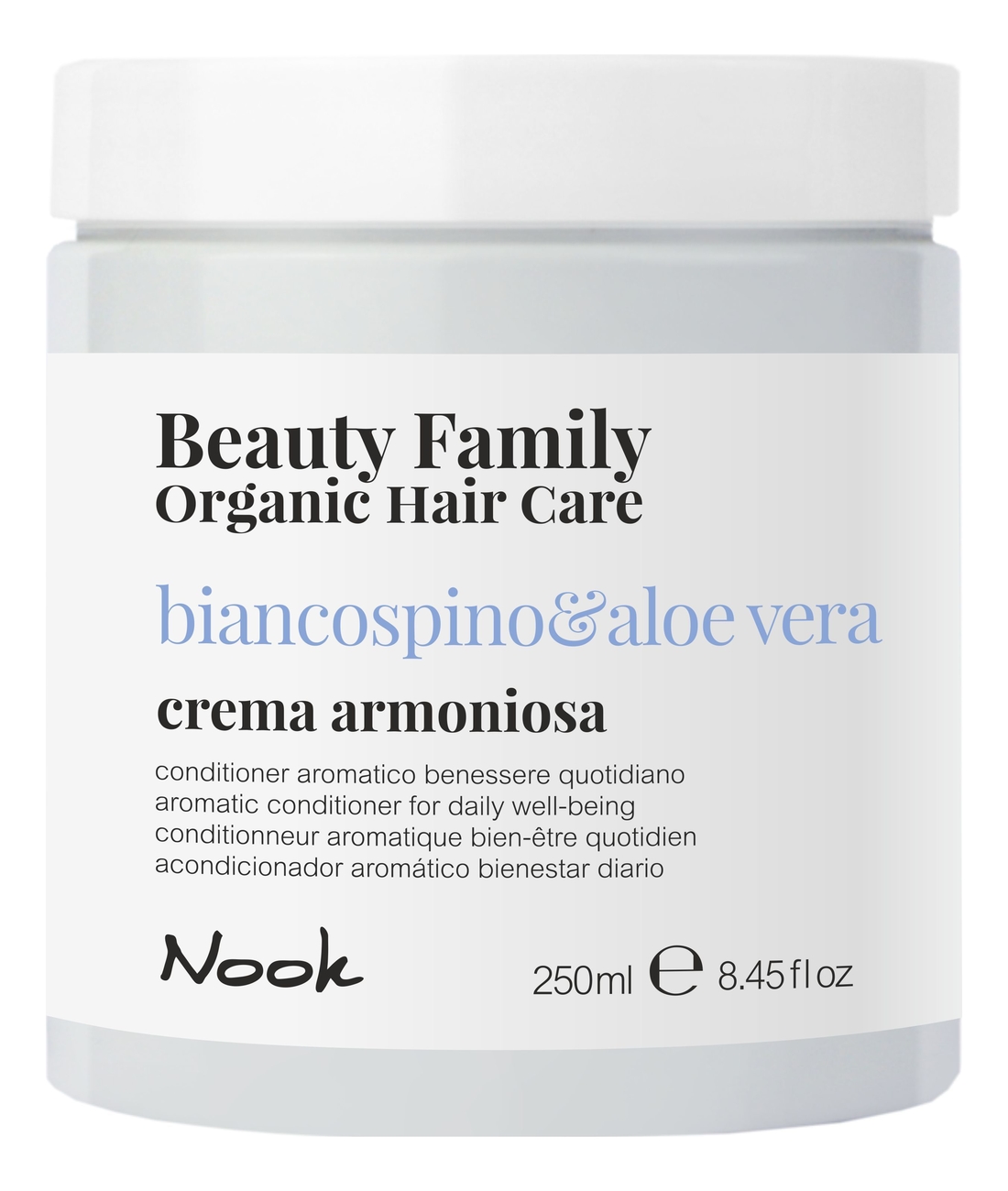 

Крем-кондиционер для ежедневного ухода за волосами Beauty Family Crema Armoniosa Biancospino & Aloe Vera: Крем-кондиционер 250мл, Крем-кондиционер для ежедневного ухода за волосами Beauty Family Crema Armoniosa Biancospino & Aloe Vera