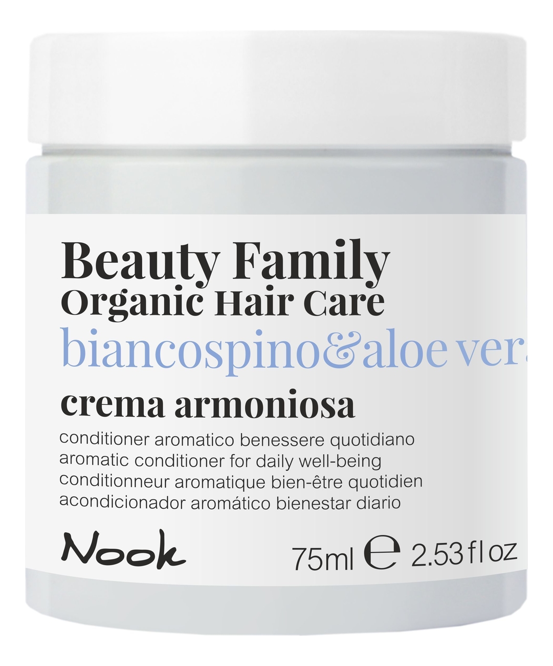 

Крем-кондиционер для ежедневного ухода за волосами Beauty Family Crema Armoniosa Biancospino & Aloe Vera: Крем-кондиционер 75мл, Крем-кондиционер для ежедневного ухода за волосами Beauty Family Crema Armoniosa Biancospino & Aloe Vera