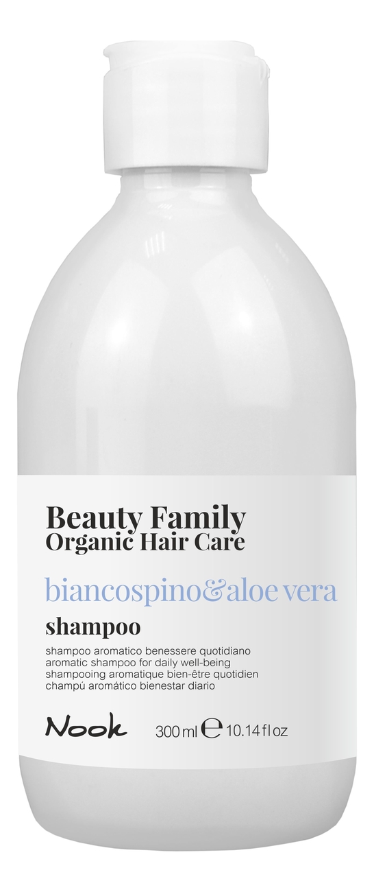 Шампунь для ежедневного ухода за волосами Beauty Family Shampoo Biancospino & Aloe Vera: Шампунь 300мл