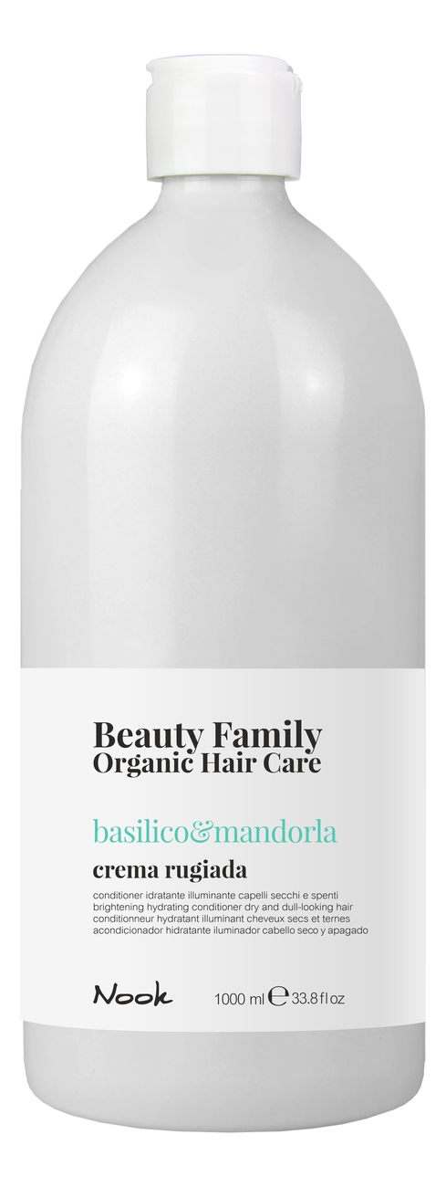 Крем-кондиционер для сухих и тусклых волос Beauty Family Crema Rugiada Basilico & Mandorla: Крем-кондиционер 1000мл крем кондиционер для сухих и тусклых волос nook basilico