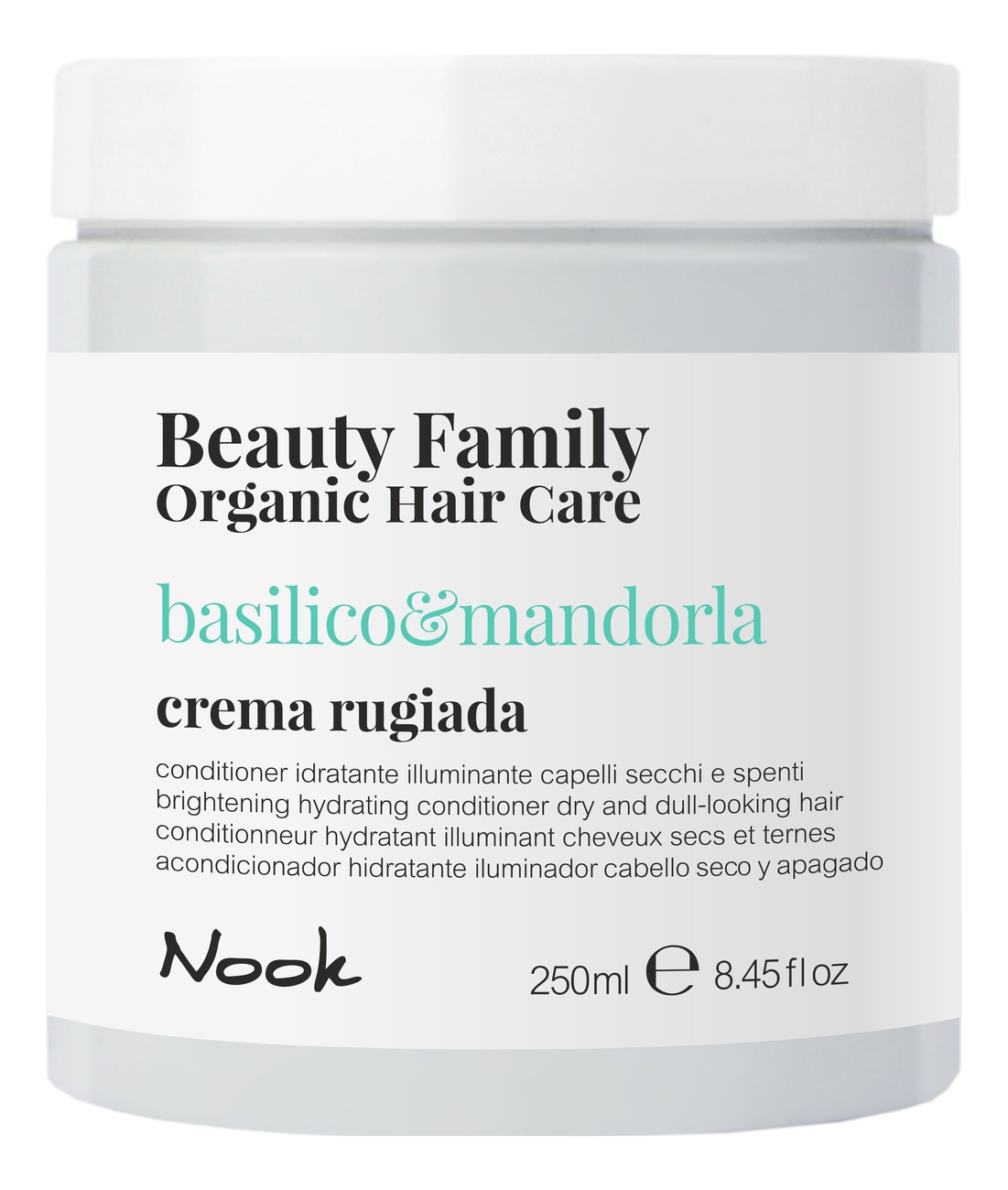 Крем-кондиционер для сухих и тусклых волос Beauty Family Crema Rugiada Basilico & Mandorla: Крем-кондиционер 250мл