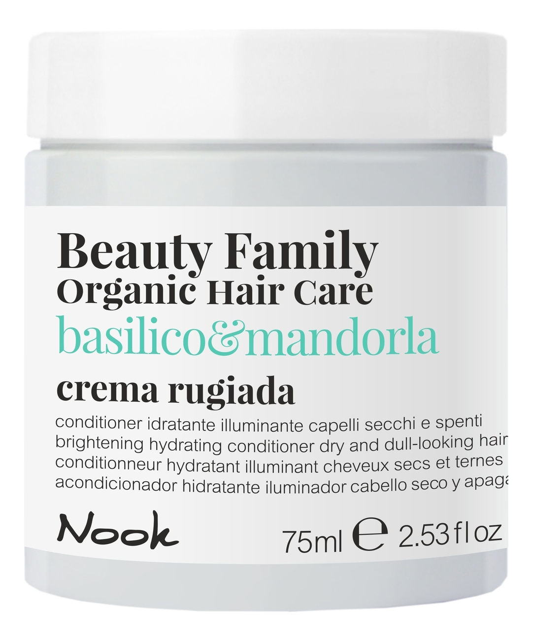 Крем-кондиционер для сухих и тусклых волос Beauty Family Crema Rugiada Basilico & Mandorla: Крем-кондиционер 75мл