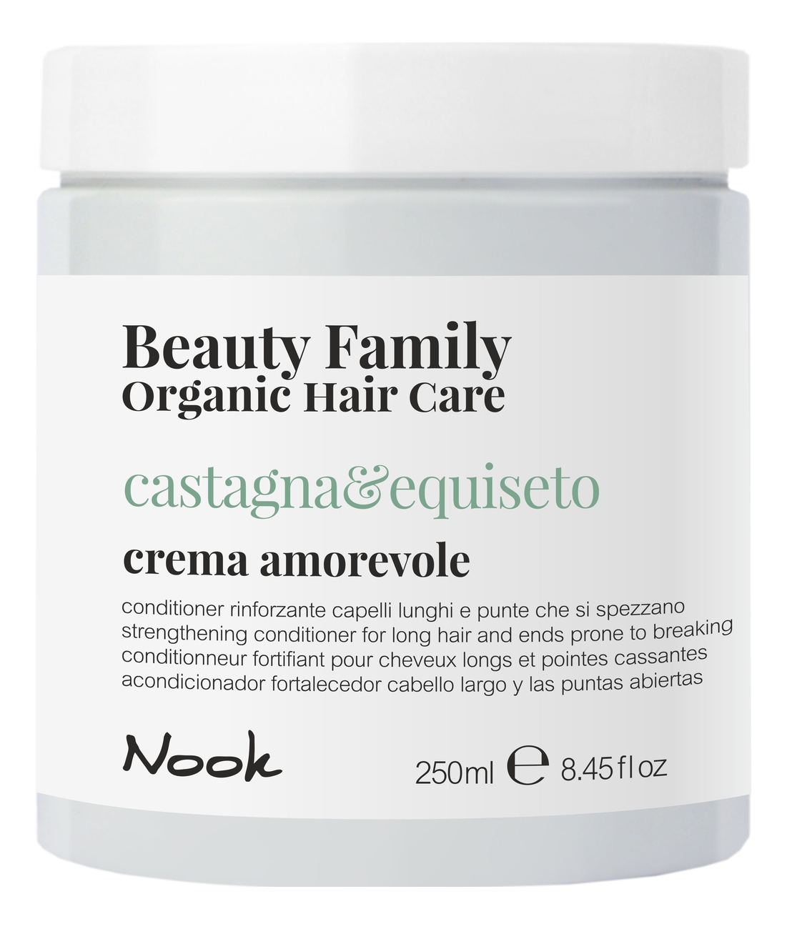 цена Крем-кондиционер для ломких и секущихся волос Beauty Family Crema Amorevole Castagna & Equiseto: Крем-кондиционер 250мл