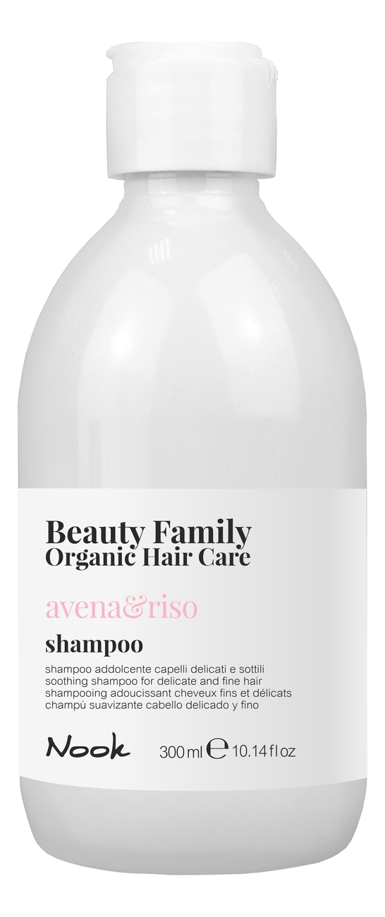 цена Успокаивающий шампунь для тонких и ломких волос Beauty Family Shampoo Avena & Riso: Шампунь 300мл