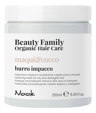 Nook Восстанавливающая маска для сухих и поврежденных волос Beauty Family Burro Impacco Maqui & Cocco