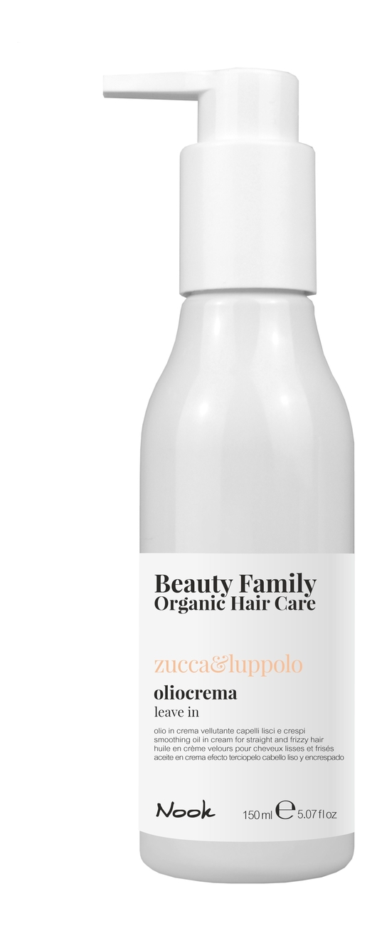 Крем-масло для прямых и вьющихся волос Beauty Family Oliocrema Zucca & Luppolo 150мл разглаживающий шампунь для прямых и вьющихся волос beauty family shampoo zucca
