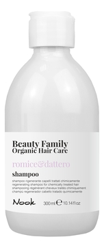Восстанавливающий шампунь для химически обработанных волос Beauty Family Shampoo Romice & Dattero