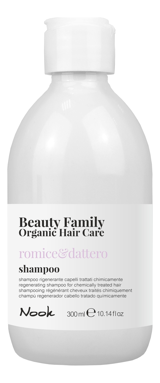 Восстанавливающий шампунь для химически обработанных волос Beauty Family Shampoo Romice & Dattero: Шампунь 300мл шампунь восстанавливающий для химически обработанных волос nook romice