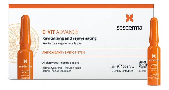 

Сыворотка для лица с витамином С C-VIT Advante Ampoules: Сыворотка 10*1,5мл, Сыворотка для лица с витамином С C-VIT Advante Ampoules