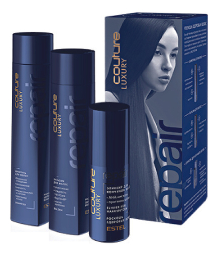 

Набор для волос Haute Couture Luxury Repair (шампунь 300мл + бальзам 250мл + эликсир для кончиков 50мл)