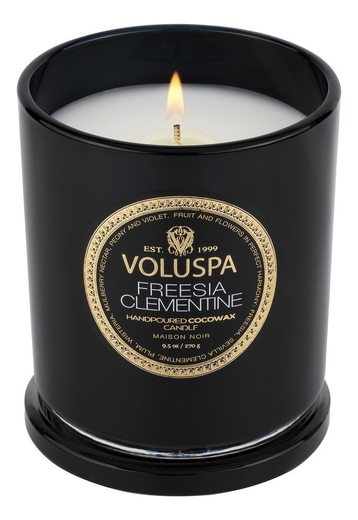 Купить Ароматическая свеча Freesia Clementine (фрезия клементин): свеча в подарочной коробке 270г, VOLUSPA