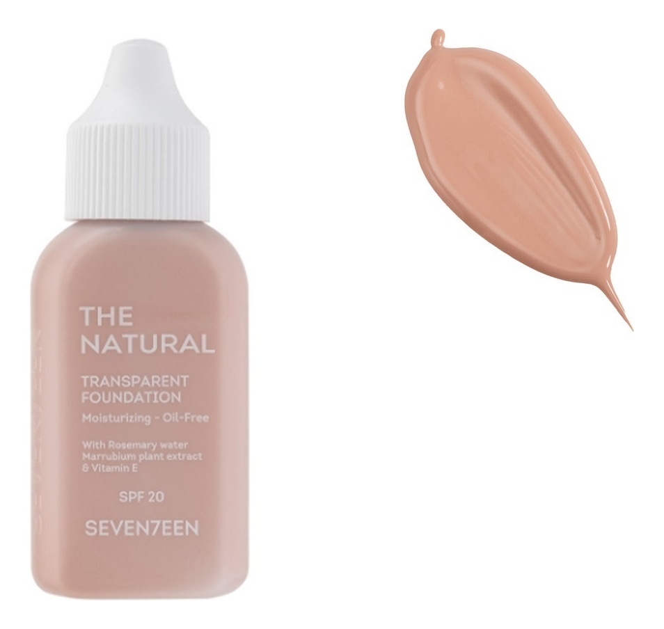 

Тональный крем для лица с естественным покрытием The Natural Transparent Foundation SPF20 35мл: 1 Светлый бежевый, Тональный крем для лица с естественным покрытием The Natural Transparent Foundation SPF20 35мл