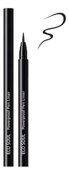 Подводка для глаз Eco Soul Powerproof Pen Liner 6г: 01 Black missha powerproof thin pen liner черный 0 4 г 0 01 унции