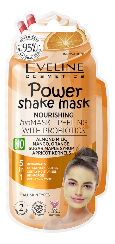 

Bio маска-пилинг для лица с пробиотиками Питательная Power Shake Mask Nourishing 10мл: Маска 1шт, Bio маска-пилинг для лица с пробиотиками Питательная Power Shake Mask Nourishing 10мл