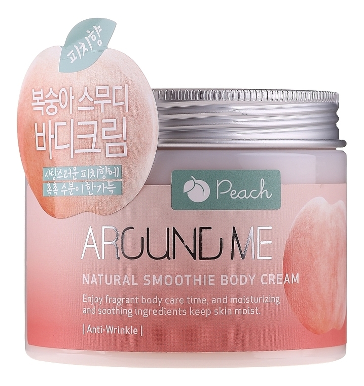 Крем-смузи для тела Around Me Natural Smoothie Body Cream Peach 300г