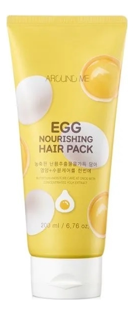 

Питательная маска для волос Around Me Egg Nourishing Hair Pack 200мл