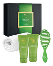 Von-U Набор для волос Green Tea (шампунь 200мл + кондиционер 200мл + расческа + полотенце)