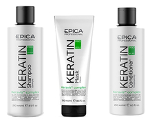 Epica Professional Набор для волос Keratin Pro (шампунь 250мл + кондиционер 250мл + маска 250мл)