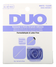 DUO Клей для ресниц с успокаивающими ингредиентами Rosewater & Biotin Striplash Adhesive 5мл