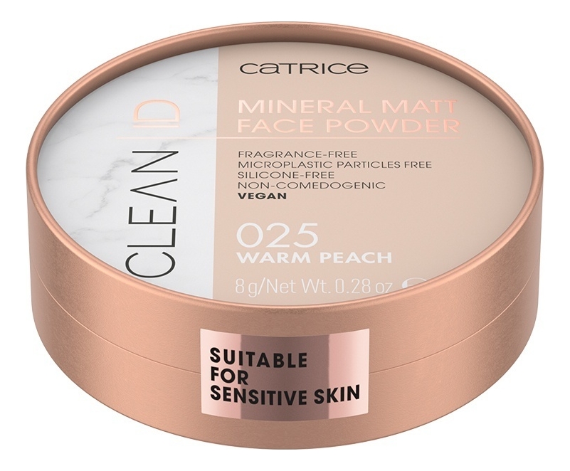 

Компактная пудра для лица Clean ID Mineral Matt Face Powder 7г: 025 Warm Peach, Компактная пудра для лица Clean ID Mineral Matt Face Powder 7г