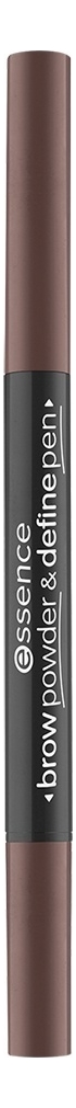 

Контурный карандаш и пудра для бровей 2 в 1 Brow Powder & Define Pen: 02 Warm Dark Brown, Контурный карандаш и пудра для бровей 2 в 1 Brow Powder & Define Pen