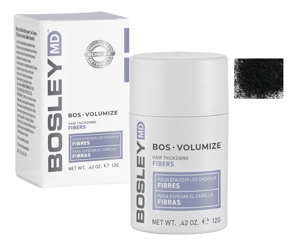 Кератиновые волокна Bos Volumize Hair Thickening Fibers 12г: Черные